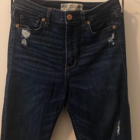 High Rise Ripped Super Skinny Jeans - Picture 3 of 5